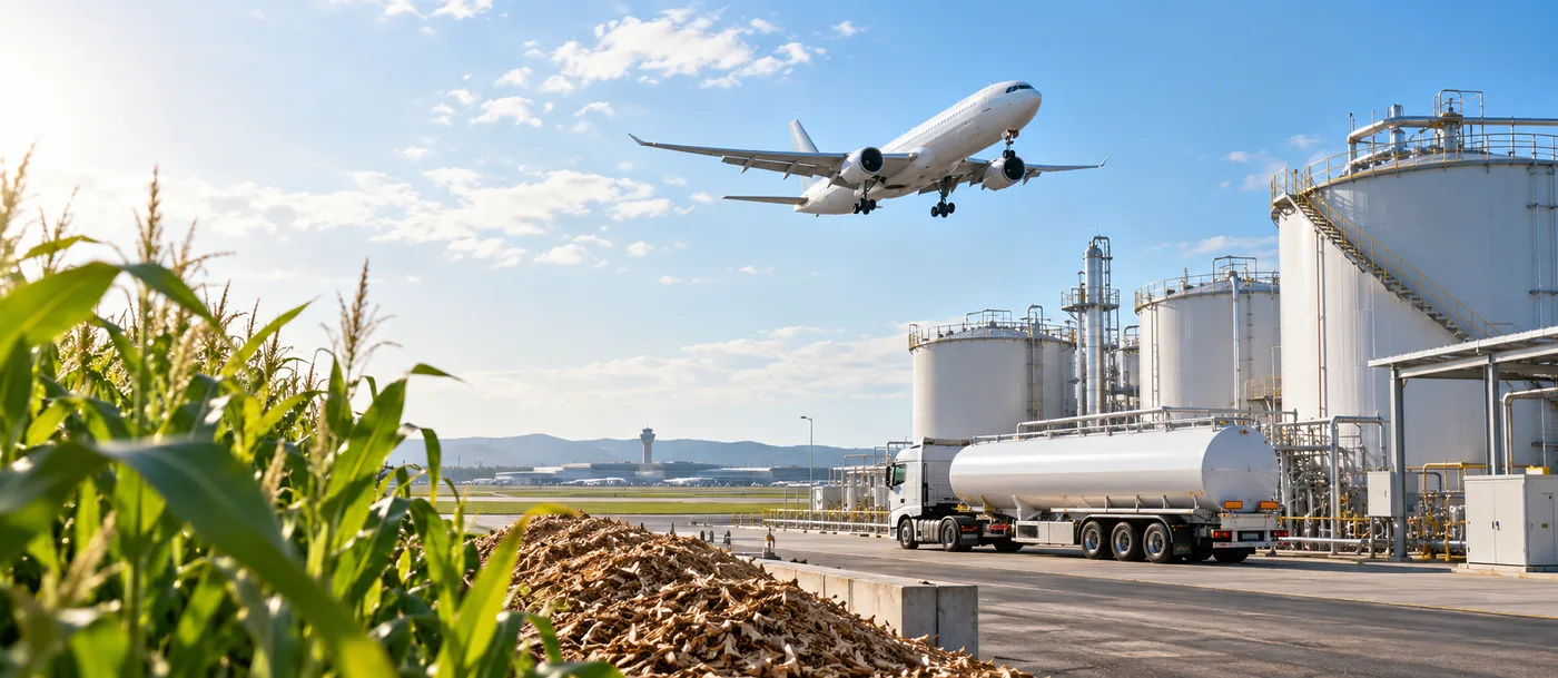バイオ燃料設備と航空利用